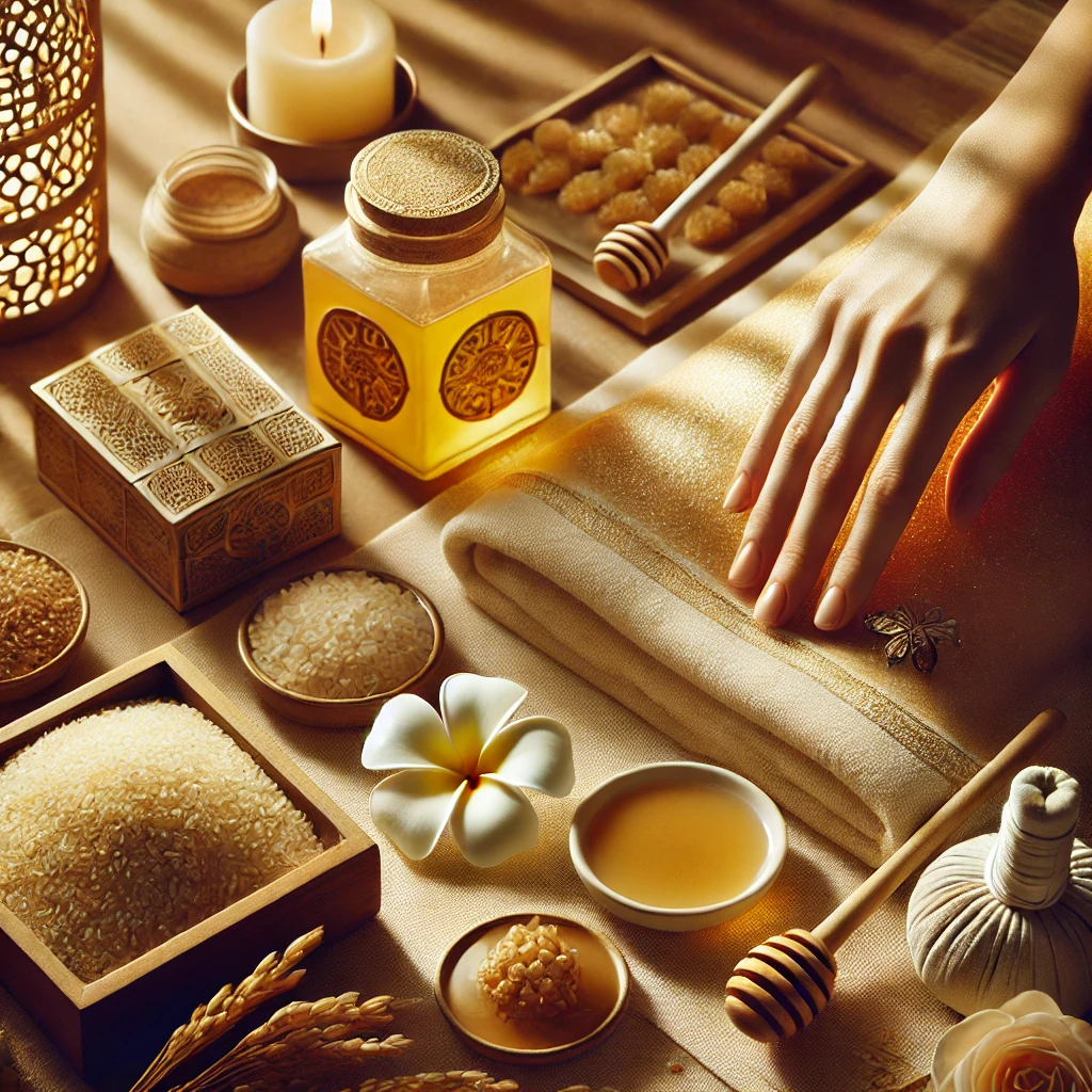 Tẩy da chết & thư giãn cơ thể bằng sữa gạo và mật ong